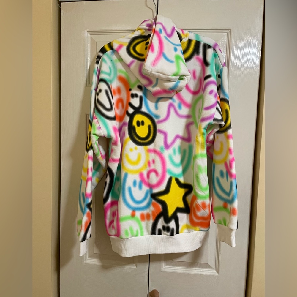 PACSUN Adult Dreams Smiley Face Airbrush Hoodie - Picture 3 of 7